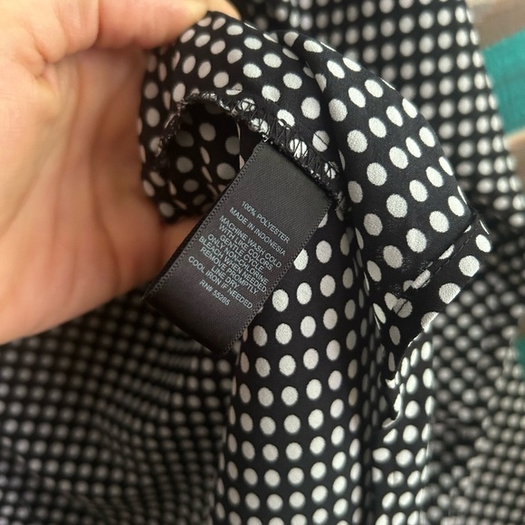 Classic Y2K Black and White Polka Dot Men's Shirt XS - Picture 6 of 16